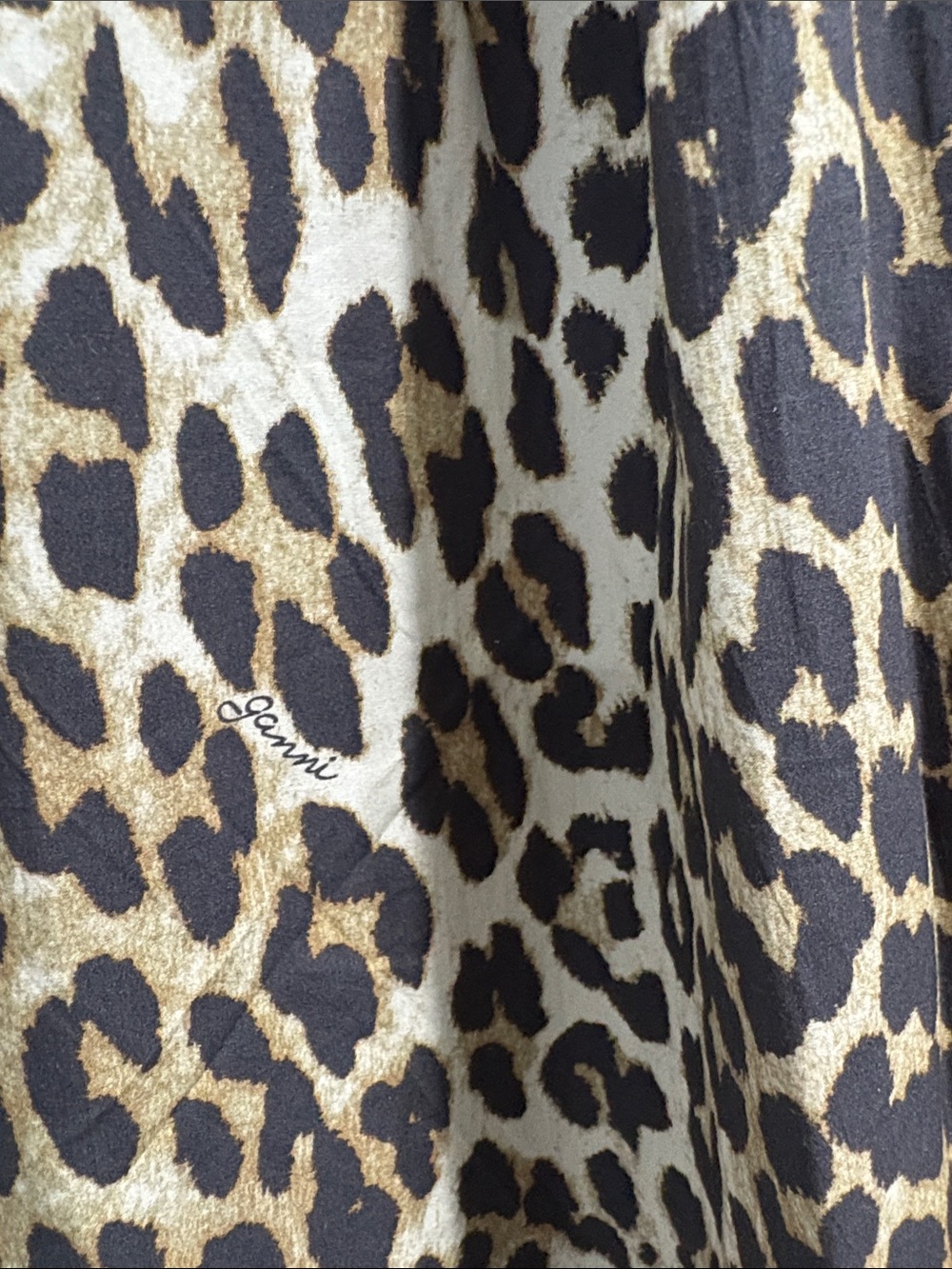 Ganni Brown Leopard Print Midi Dress - Picture 9 of 13